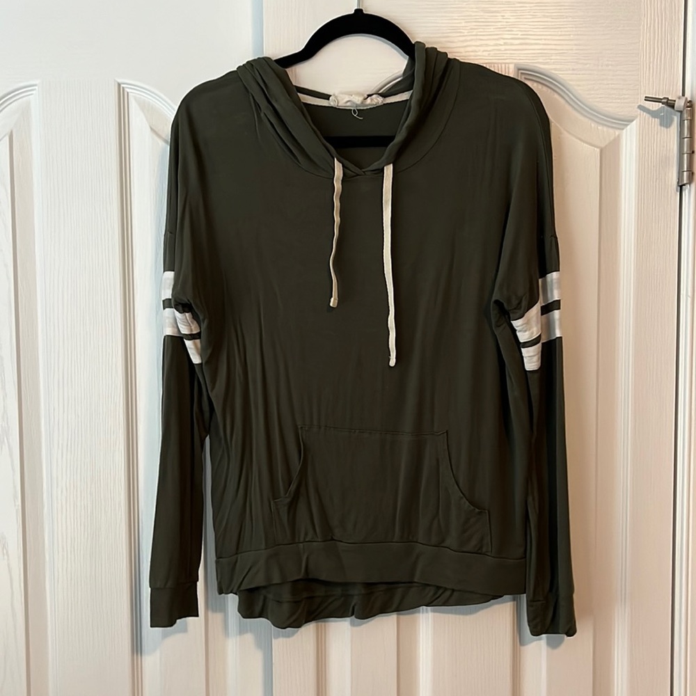 Dark olive green lightweight hoodie